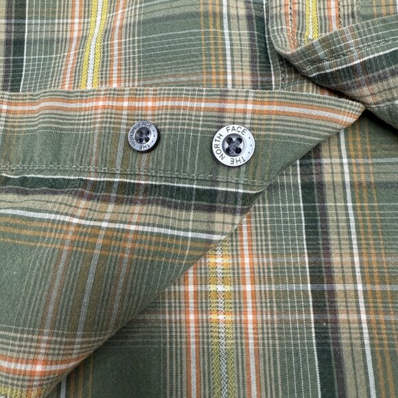 Men's THE NORTH FACE A5 Series Green Plaid Button Down Shirt | Size L - Picture 6 of 11